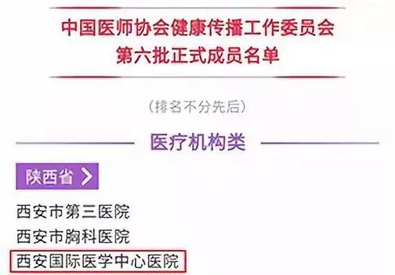喜訊！西安國際醫(yī)學(xué)中心醫(yī)院成為中國醫(yī)師協(xié)會(huì)健康傳播工作委員會(huì)新成員！